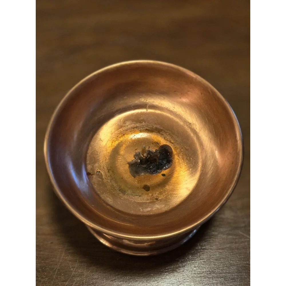 Coppercraft Guild Copper Pedestal Dish Candle Holder Vintage Home Decor